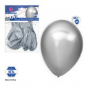 Globos 12r 6pcs metal plata