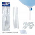 Varillas transparentes para globos con pie