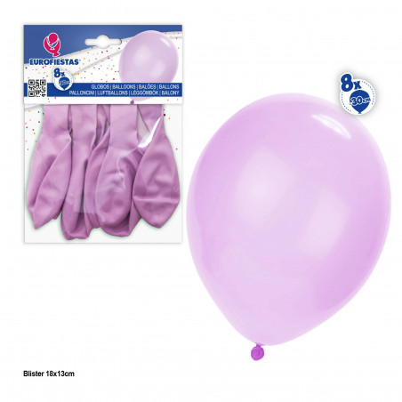 Globos 10r 8pcs pastel lila