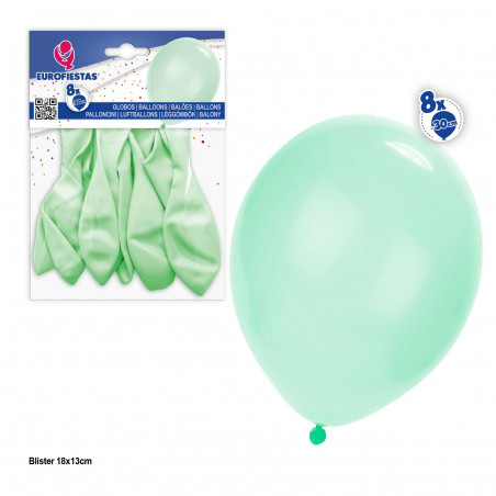 Globos 10r 8pcs pastel verde