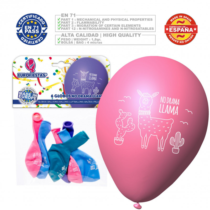 Globos llama 6 surtido