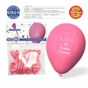 Globos 1ª comunion palomas caliz rosa