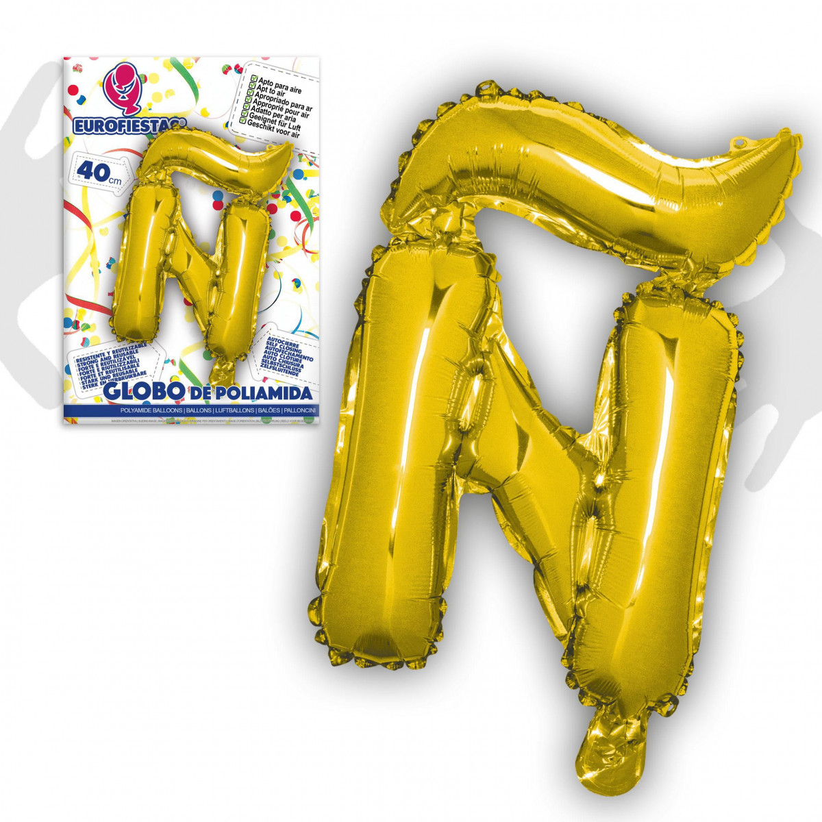 Globos foil 40cm. ñ oro