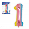 Globo foil nº 1 1m tonos