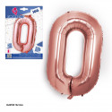 Globo foil oro rosa 1m nº 0