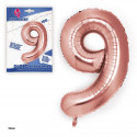 Globo foil oro rosa 1m nº 9