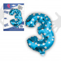Globo foil 3 azul40cm