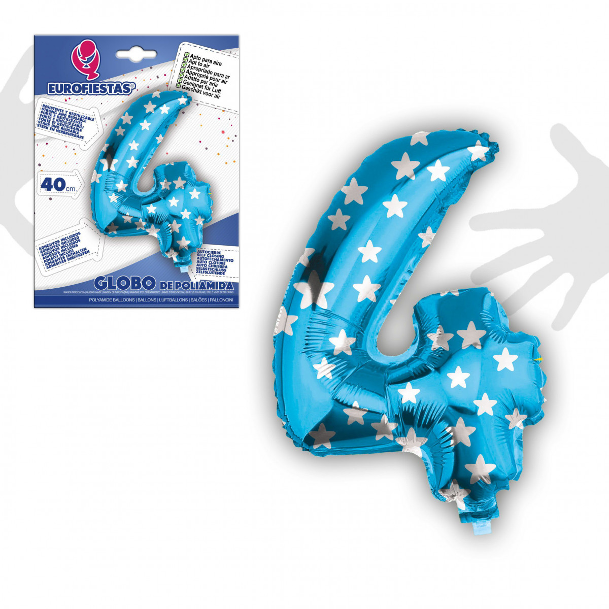 Globo foil 4 azul40cm