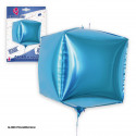 Globo 4d cuadrado celeste