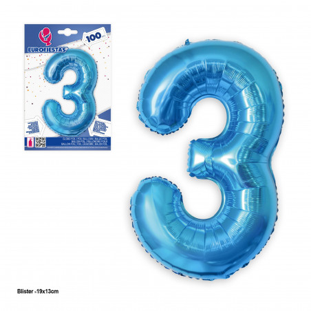Globo foil 1m azul 3