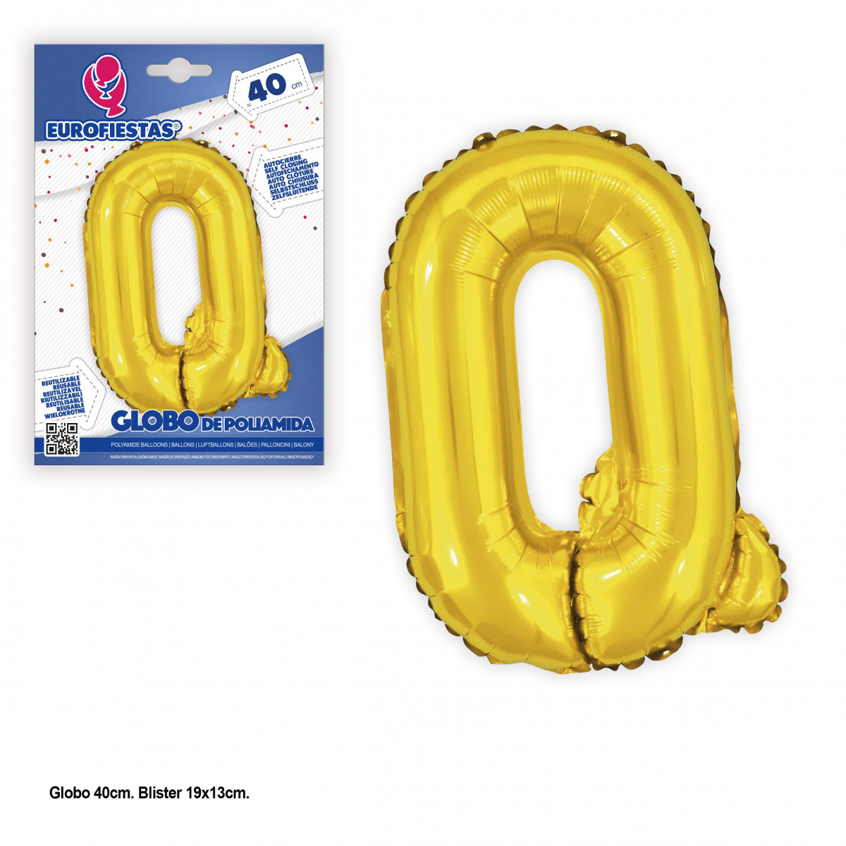 Globos foil 40cm.oro brillo q