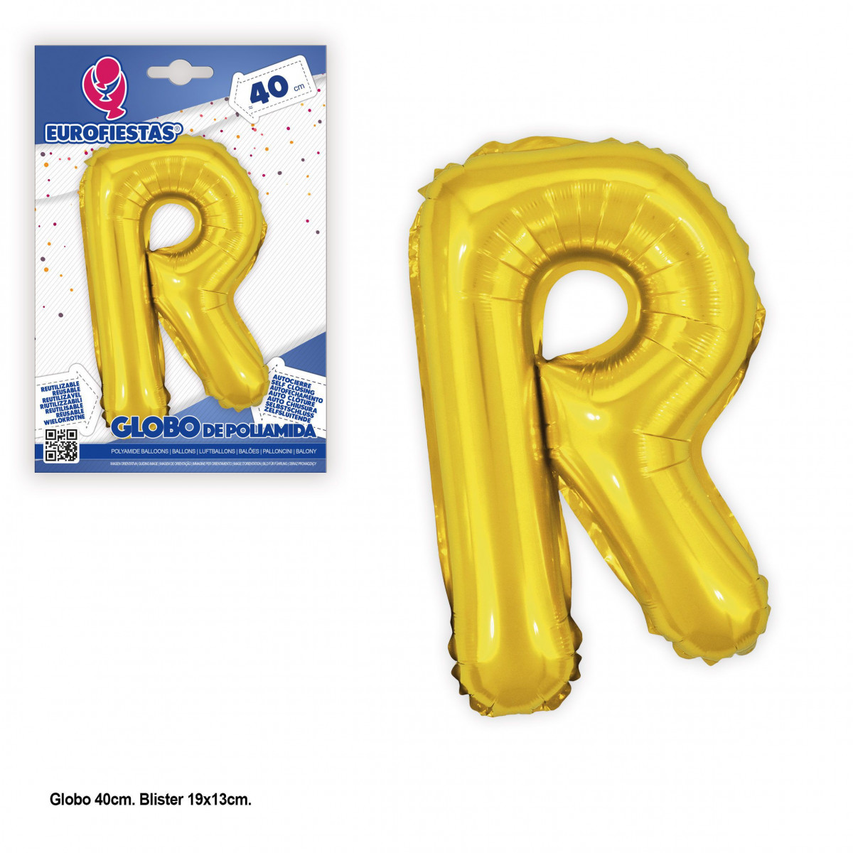 Globo foil 40cm.oro brillo r