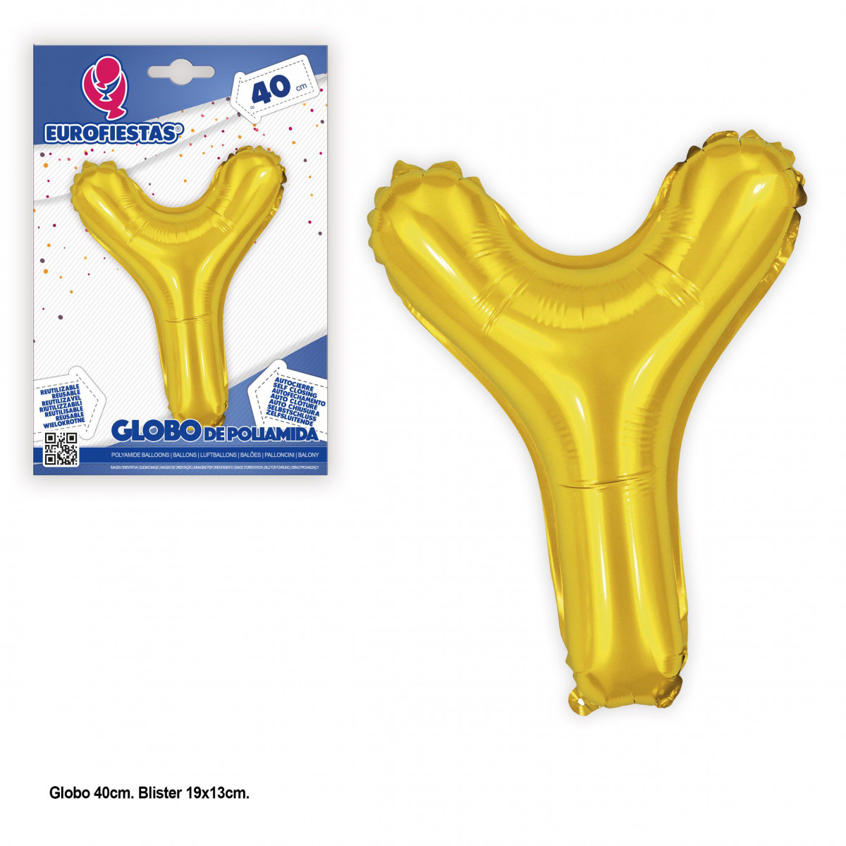 Globo foil 40cm.oro brillo y