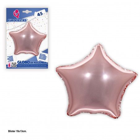 Globo foil estrella oro rosa 45cm