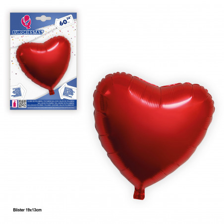 Globo foil corazon rojo 60cm