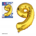 Globos foil 1m 9 oro