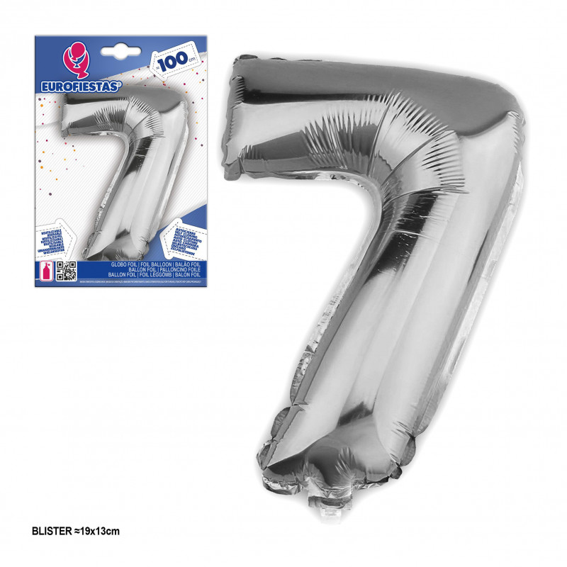Globos foil 1m 7 plata