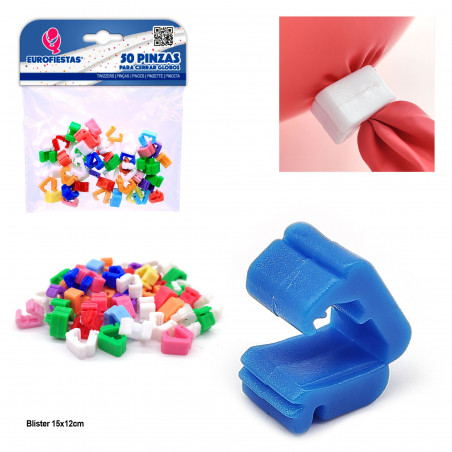50 pinzas v para cerrar globos cls