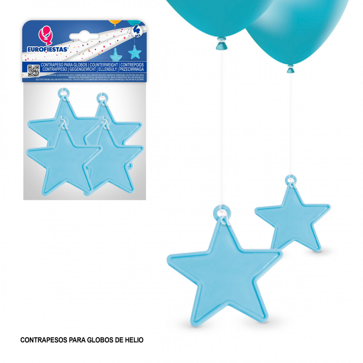 Contrapesos 4pcs estrella rosa