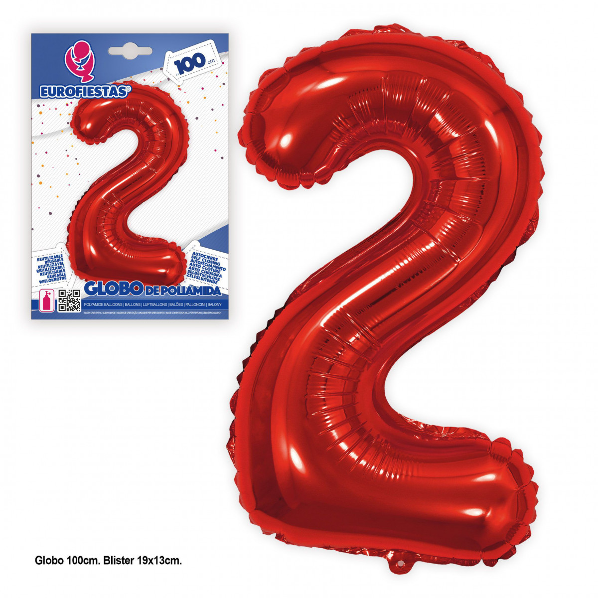 Globo foil 1m rojo 2