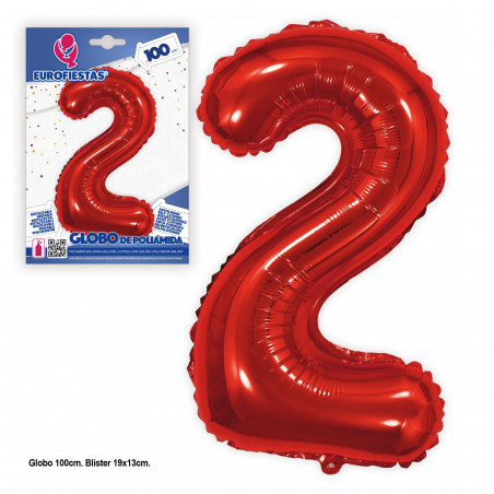 Globo foil 1m rojo 2