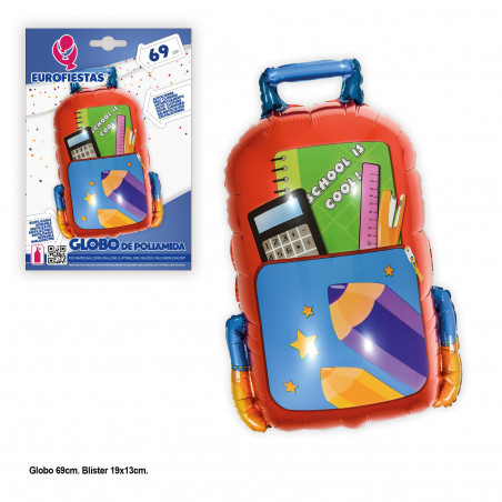 Globo foil mochila school is cool 69cm