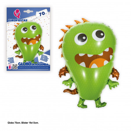 Globo foil monstruo verde alitas 70cm