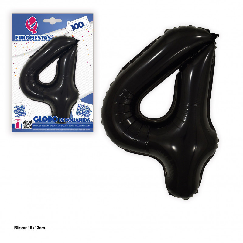Globo foil 1m negro nº 4