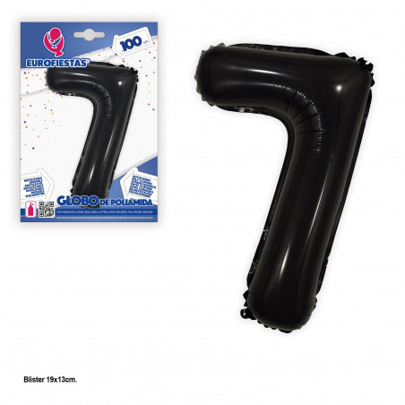 Globo foil 1m negro nº 7