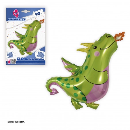 Globo foil 90x76cm dragon verde