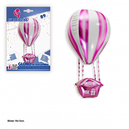 Globo foil 90cm globo aerostatico rosa