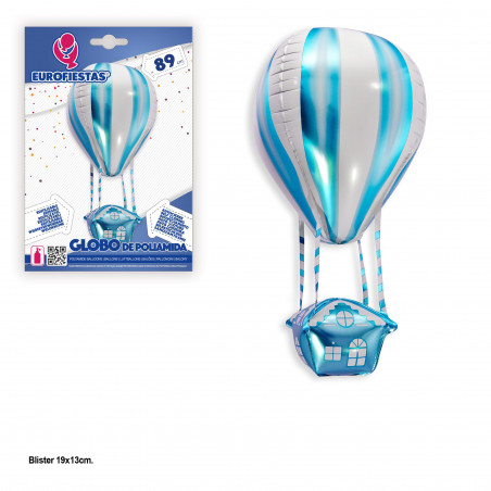 Globo foil 90cm globo aerostatico azul