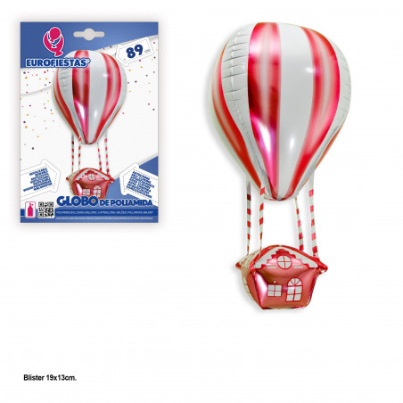 Globo foil 90cm globo aerostatico rojo