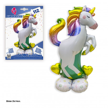 Globo foil 112cm unicornio base