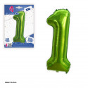 Globo foil 1m verde nº 1