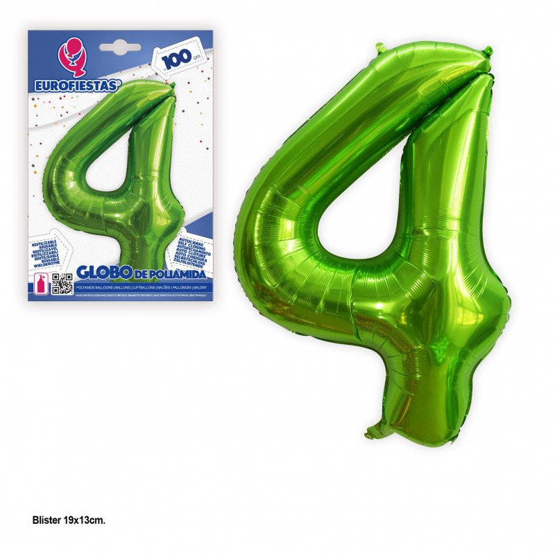 Globo foil 1m verde nº 4