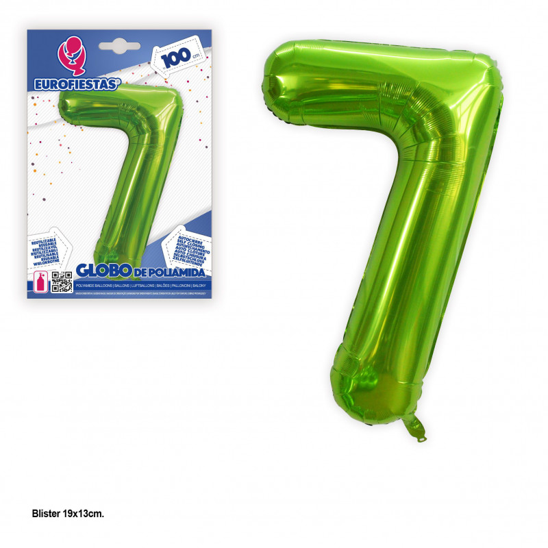 Globo foil 1m verde nº 7