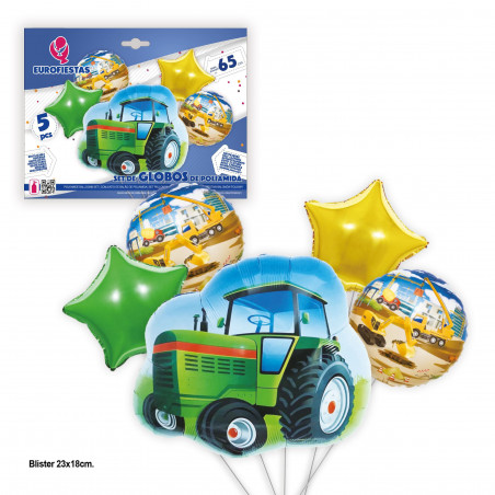 Set globos foil tractor