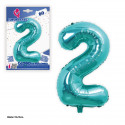 Globo foil 80cm turquesa 2