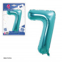 Globo foil 80cm turquesa 7