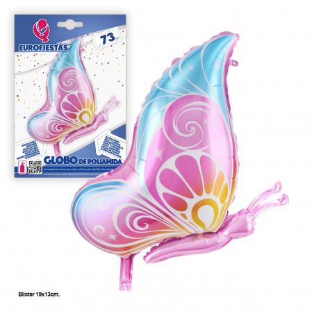 Globo foil mariposa rosa 73cm