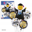 Set globos foil graduacion smiley