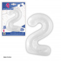Globo foil 1m blanco 2