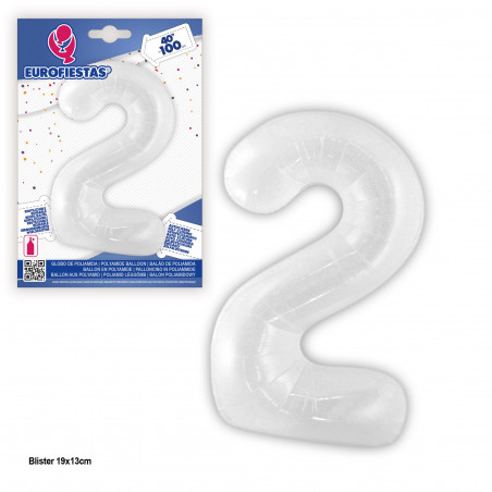 Globo foil 1m blanco 2