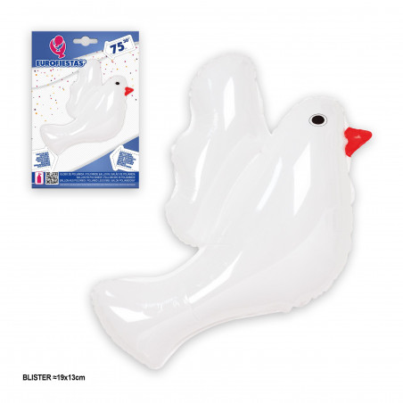 Globo foil paloma blanca 75cm