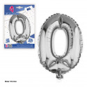 Globo foil 80cm plata nº 0