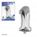 Globo foil 80cm plata nº 1