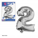 Globo foil 80cm plata nº 2