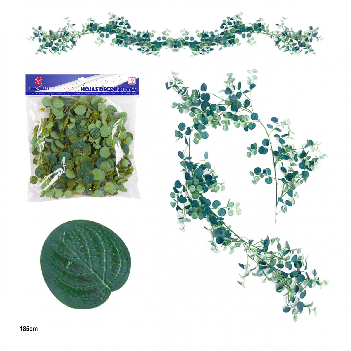 Hoja decorativa eucalipto solo hoja