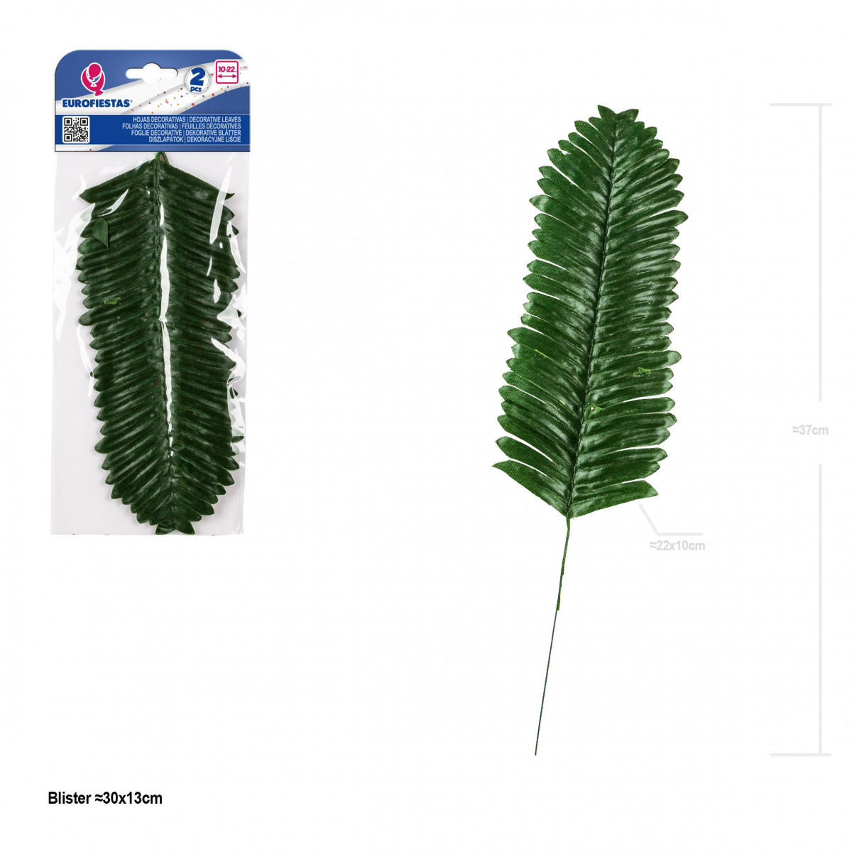 Hoja decorativa cica 22cm 2pcs